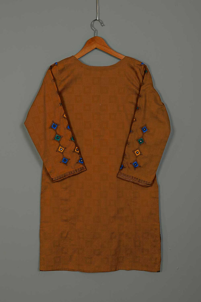 P-35-21-Brown - Wrench - Cambric Embroidered Kurti