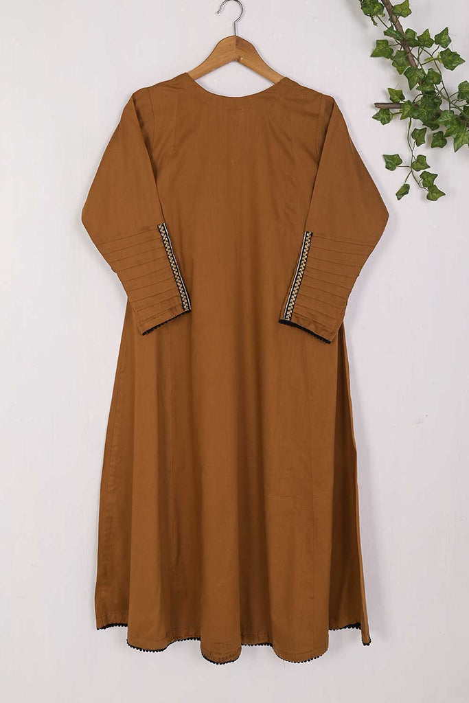 LT-16D-Brown - Daisy - Cotton Stitched Frock