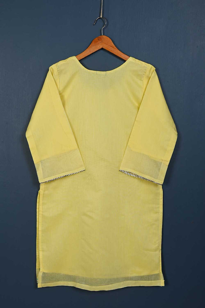 P-102-21-Yellow - Serendipity - Paper Cotton Embroidered Kurti
