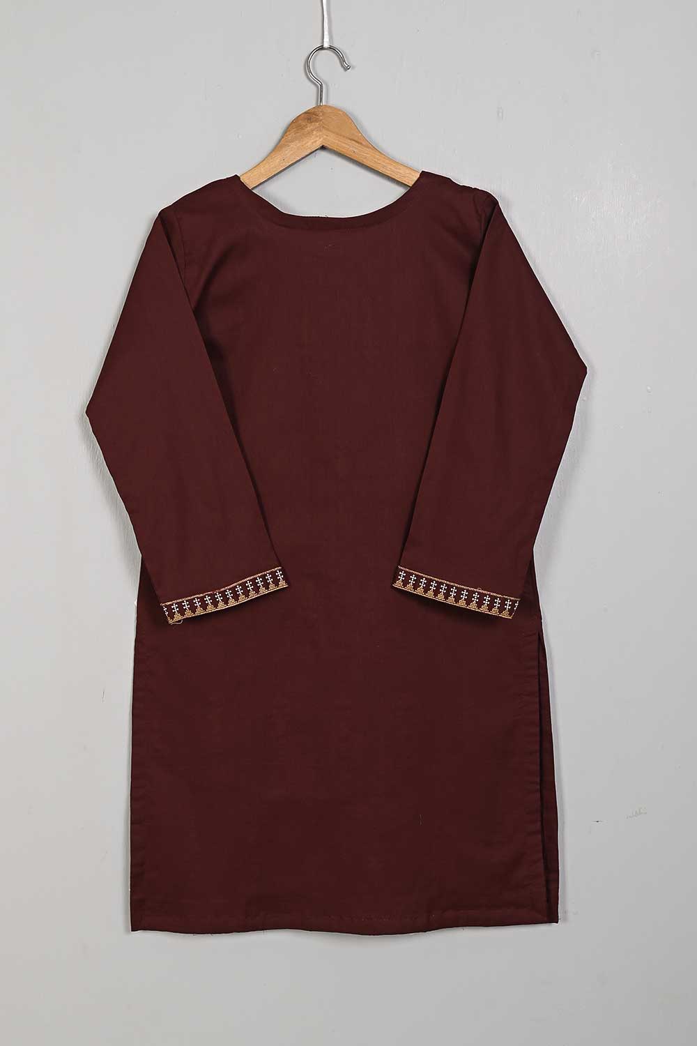 P-35-22-Maroon - Downward - Cambric Embroidered Kurti