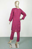 P-86-22-Pink - Viscose Tiny Rose | 2Pc Cambric Printed Shirt With Printed Trouser
