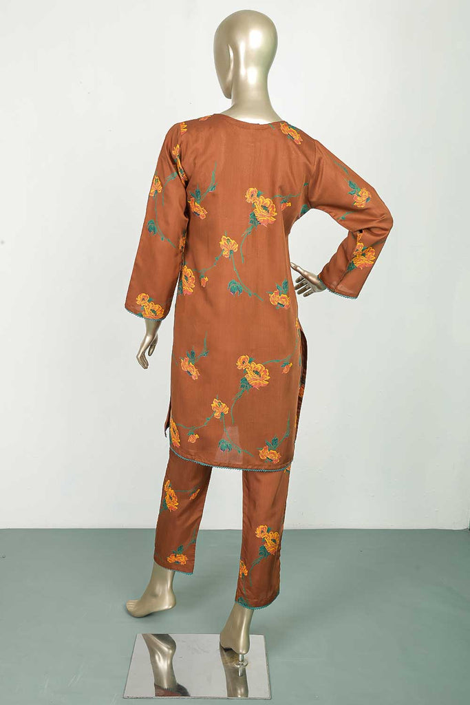 P-87-22-Rust - Viscose V-Gala | 2Pc Cambric Printed Shirt With Printed Trouser