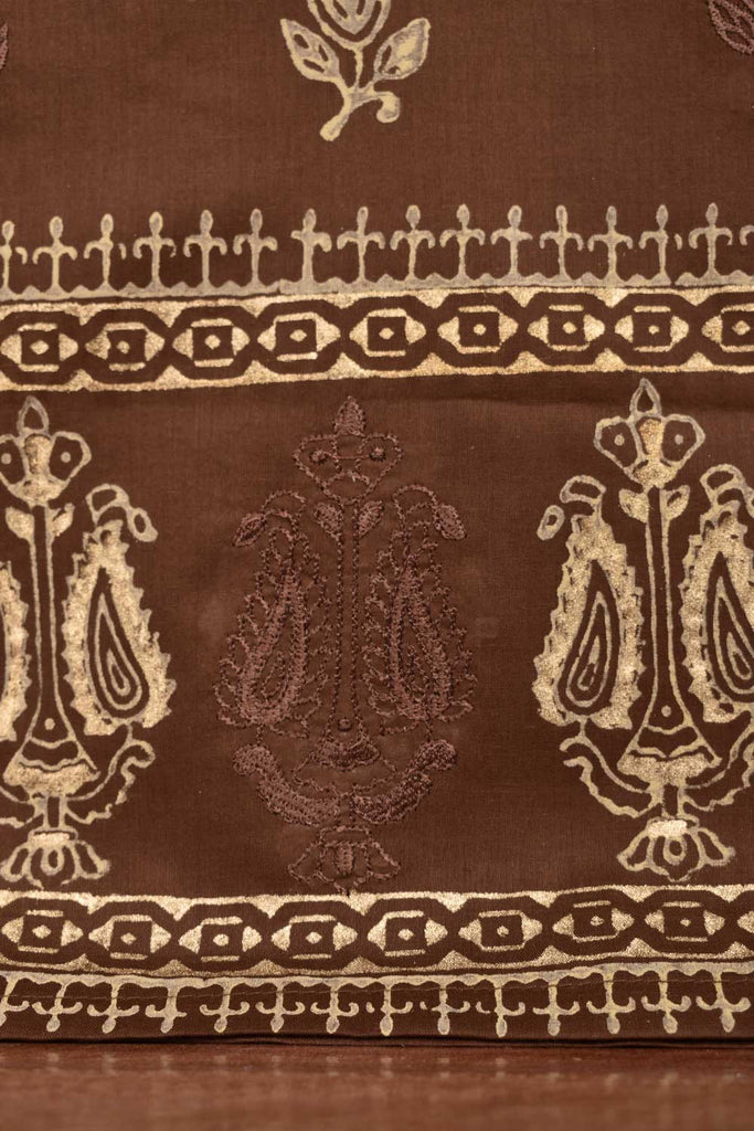 Cambric Embroidered & Printed Kurti - Alternate Kurti (P-180-19-BR)
