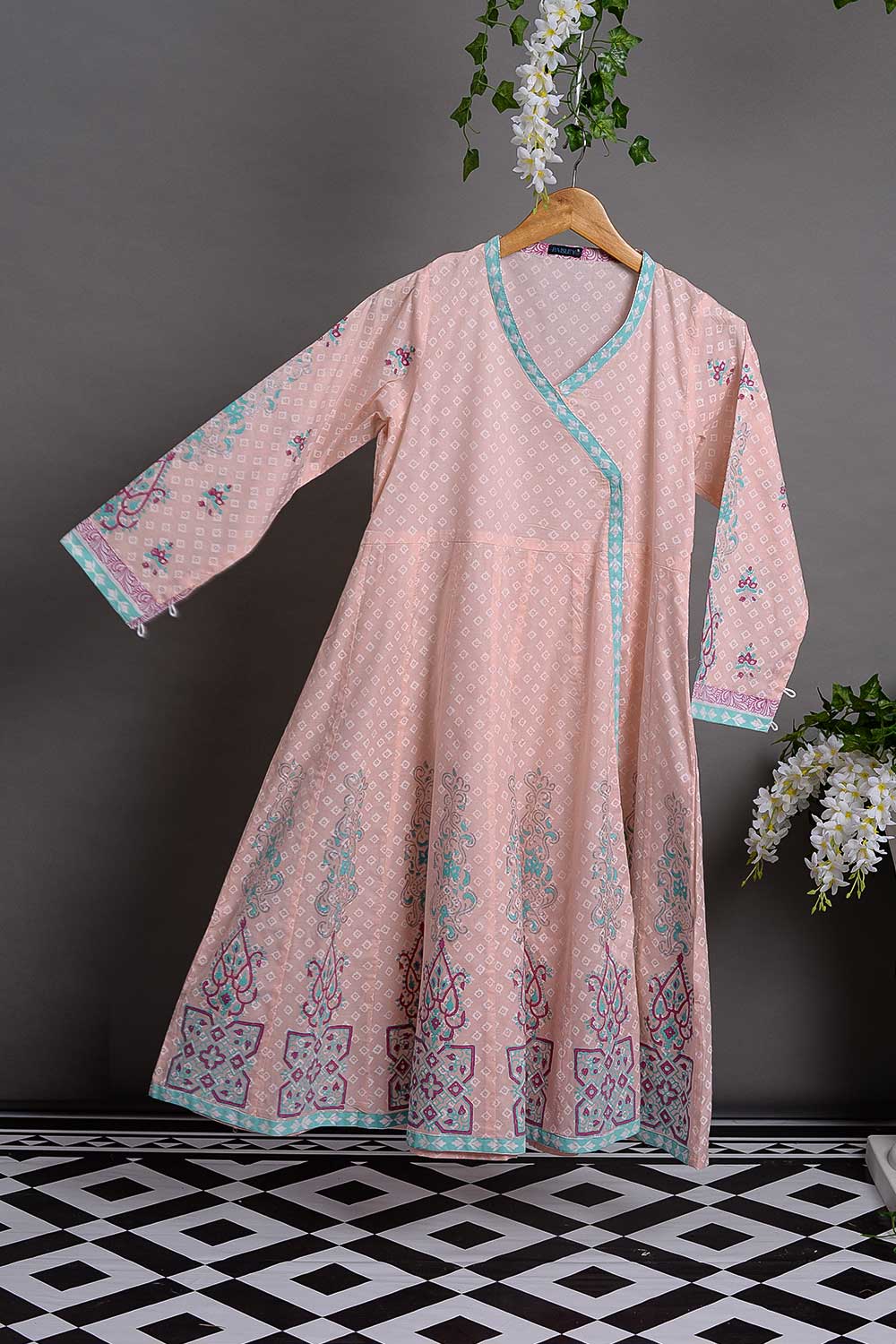 Cambric Printed Kurti - Angrakha P-153-19-PP