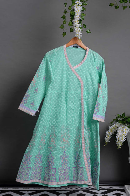 Cambric Printed Kurti - Angrakha P-153-19-SG