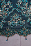 Organza Embroidered Kurti with Chiffon Dupatta - Blossom Peacock (P-30-20-PB)