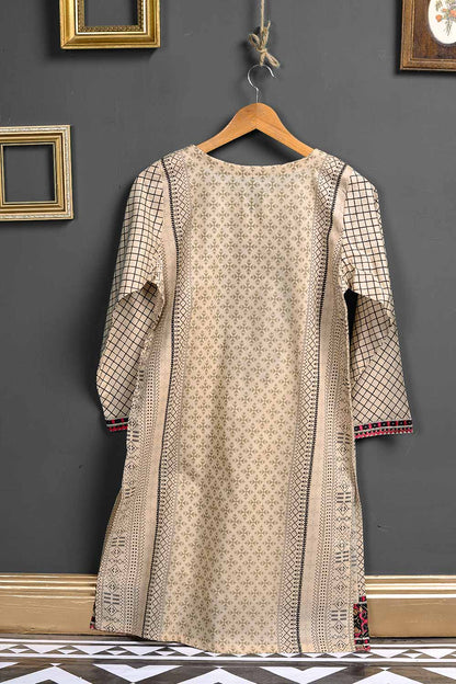 Cambric Printed & Embroidered Kurti - Black Arrow Skin P-66-17-SK