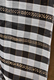2 Pc Cotton Embroidered kurti with Organza Cotton Dupatta - Black Lamp (P-60-20-Black)