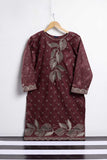 Cambric Printed and Embroidered Kurti - Blazzing (P-265-19-Maroon)