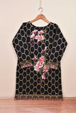 Cambric Printed & Embroidered Kurti - Boost (P-32-21-Black)