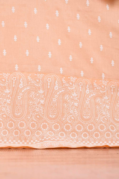 Cambric Embose Printed Kurti - Booti Embose (P-61-21-Peach)