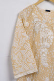 Cambric Embroidered & Printed Kurti - CR19 (P-37-20-Skin)