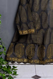 Cambric Printed & Embroidered Kurti - Carnation (P-82-18-SlateGrey)