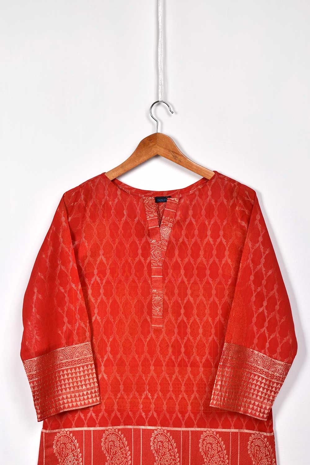 Banarsi Jacquard Kurti - Carry Daman (JT-04-Red)