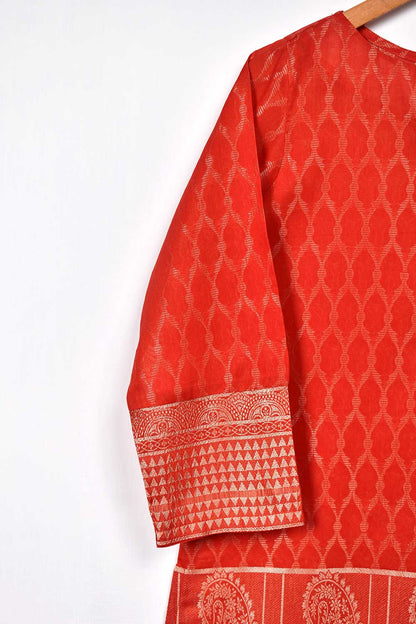 Banarsi Jacquard Kurti - Carry Daman (JT-04-Red)