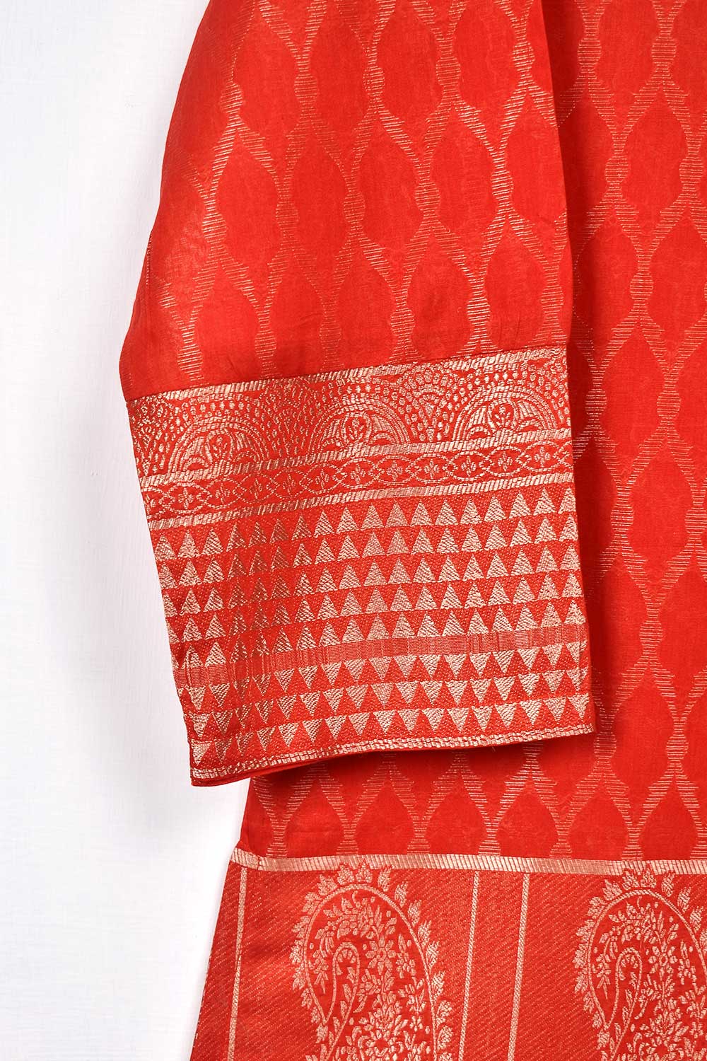 Banarsi Jacquard Kurti - Carry Daman (JT-04-Red)