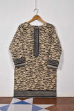Cambric Printed & Embroidered Kurti - Cheetah Print (P-71-20-Skin)