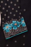 Cambric Printed & Embroidered Kurti - Chicken Phool (P-46-21-Black)