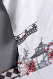 Cambric Embroidered Kurti - China Town (P-58-18-White)