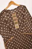 Cambric Printed & Embroidered Kurti - Chunri Lawn Shirt (P-CL-21-Brown)