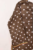 Cambric Printed & Embroidered Kurti - Chunri Lawn Shirt (P-CL-21-Brown)