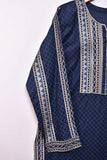Cambric Embroidered & Printed Kurti - Embroidered Frock (P-14-21-Blue)