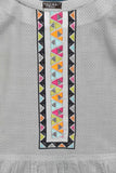 Cambric Printed & Embroidered Kurti-Digital Daaman Frock (P-162-19-Frock)