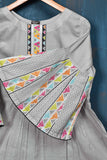 Cambric Printed & Embroidered Kurti-Digital Daaman Frock (P-162-19-Frock)