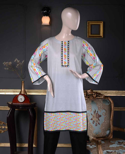 Lawn Printed & Embroidered Kurti (P-162-19) Digital Daaman