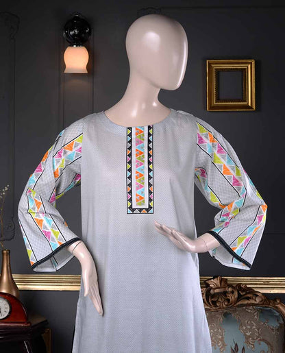 Lawn Printed & Embroidered Kurti (P-162-19) Digital Daaman