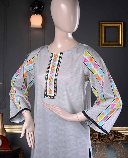 Lawn Printed & Embroidered Kurti (P-162-19) Digital Daaman