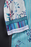 Cambric Printed & Embroidered Kurti - Digital Sky Blue (P-67-20)