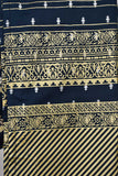 Cotton Printed Dupatta with Tassels - Ebony (CPD-01)