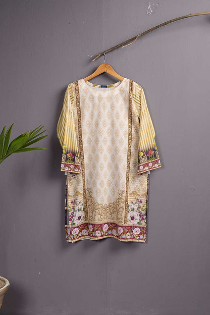 Lawn Printed Kurti - Eminence Cream (EM-002)