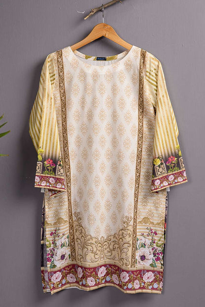 Lawn Printed Kurti - Eminence Cream (EM-002)