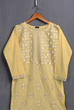 Cambric Printed & Embroidered Kurti - Fairy (P-32-20-Yellow)