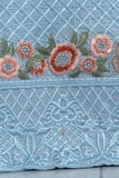 Cambric Printed & Embroidered Kurti - Freight (P-25-20-Ferozi)