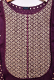 Cambric Printed & Embroidered Kurti - Gold Panel (P-18-21-Magenta)