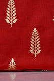 Cambric Printed Kurti - Golden Dragon (P20-003-Red)