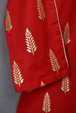 Cambric Printed Kurti - Golden Dragon (P20-003-Red)