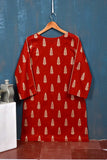 Cambric Printed Kurti - Golden Dragon Pearls (P20-003-2-Red)