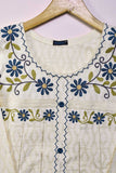Cambric Printed & Embroidered Kurti - Image Frock (P-13-21-Cream)