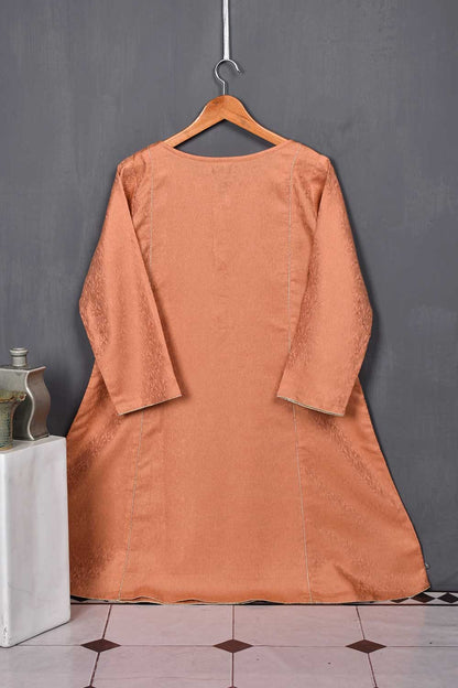 Banarsi Jacquard Kurti - Peach Top (JT-01-Peach)