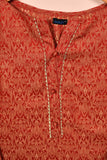 Banarsi Jacquard Kurti - Red Top (JT-02-Red)
