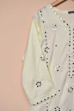 Khombi Silk Stitched Kurti With Mirror Work - Khombi Silk Mirror (P-KSM-21-Cream)