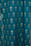 Cambric Printed & Embroidered Kurti - Mashroom (P-91-20-Blue)
