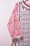 Cambric Printed & Embroidered Kurti - Moam Batti (P-17-21-Cream)