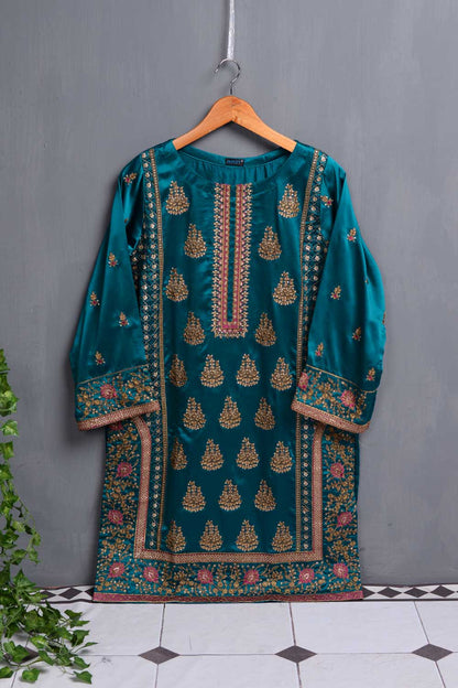 Silk Embroidered Kurti – Mountain (P-19-20-Turquoise)