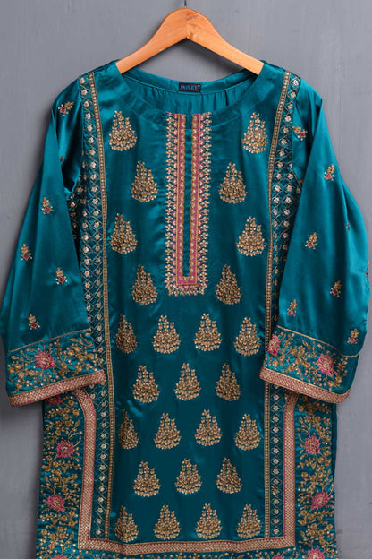 Silk Embroidered Kurti – Mountain (P-19-20-Turquoise)