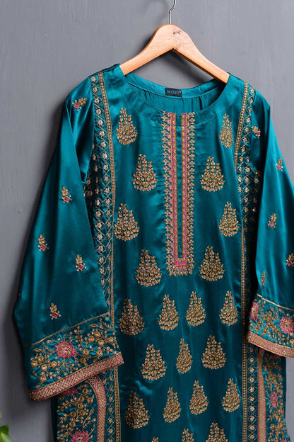 Silk Embroidered Kurti – Mountain (P-19-20-Turquoise)